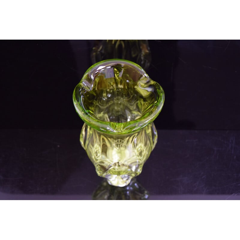 Vintage Art glass vase by Josef Hospodka, Czechoslovakia 1960s