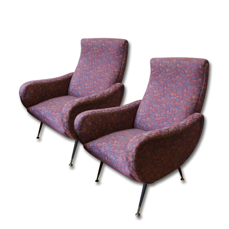 Pair of mid-century italian armchairs - 1960s