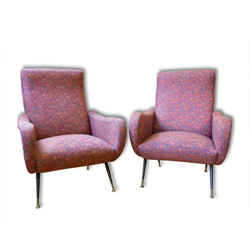 Pair of mid-century italian armchairs - 1960s