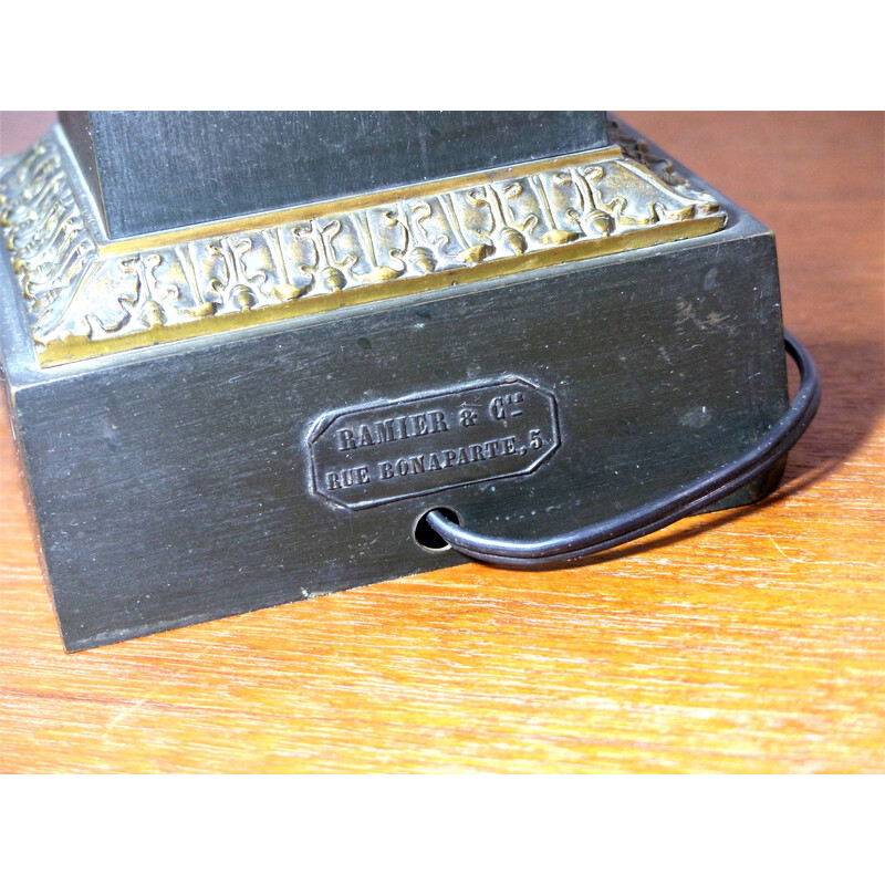 Vintage-Tischlampe aus schwarz lackiertem Blech