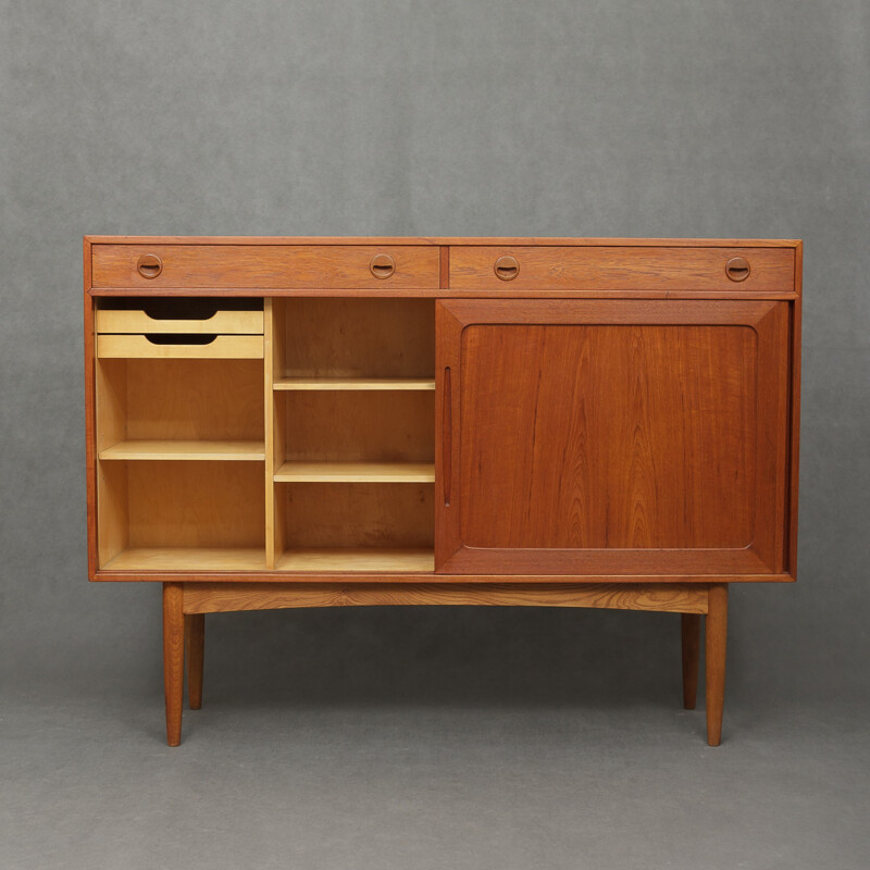 Danish teak sideboard with oak base - 1950s