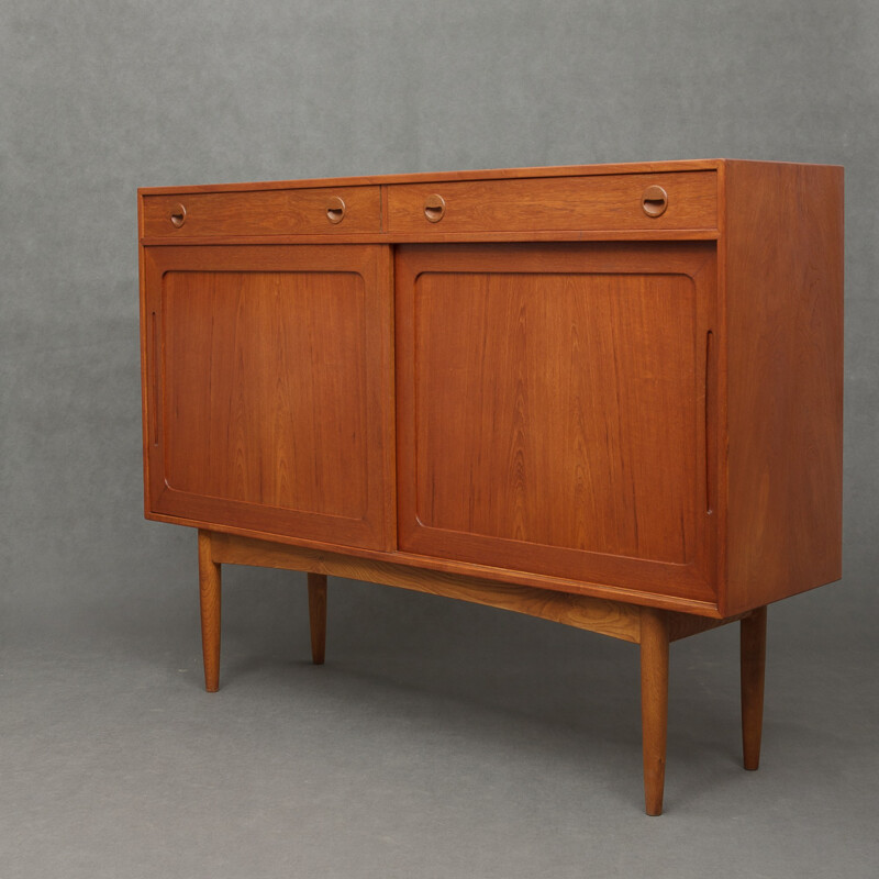 Danish teak sideboard with oak base - 1950s