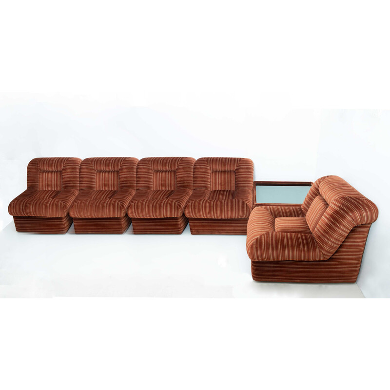 Vintage Italian velvet living room set, 1970s