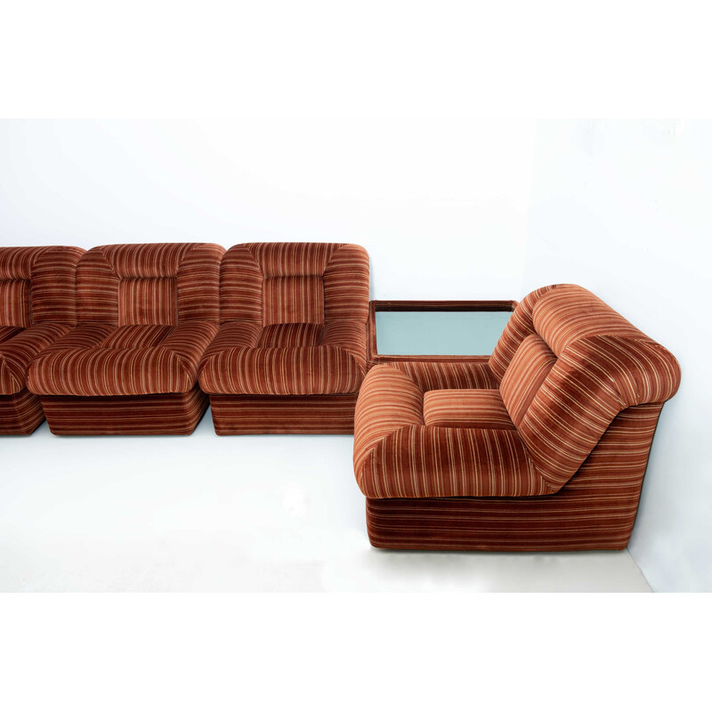 Vintage Italian velvet living room set, 1970s