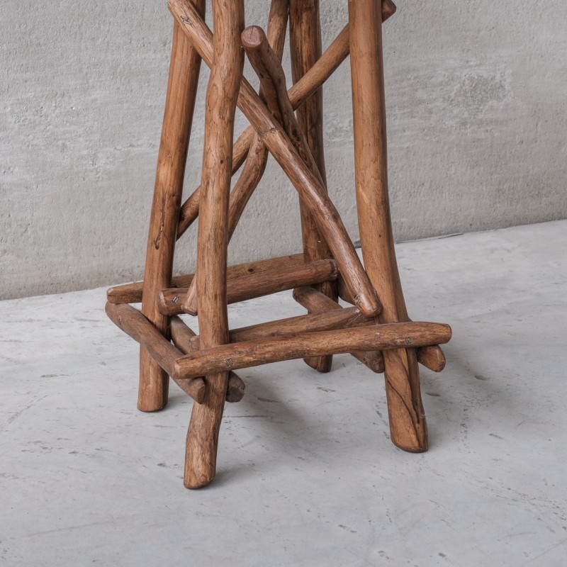 Vintage wooden bar stool, Belgium 1970s