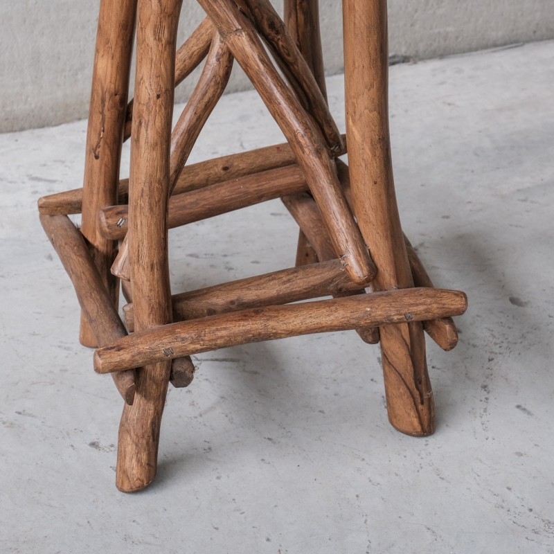 Vintage wooden bar stool, Belgium 1970s