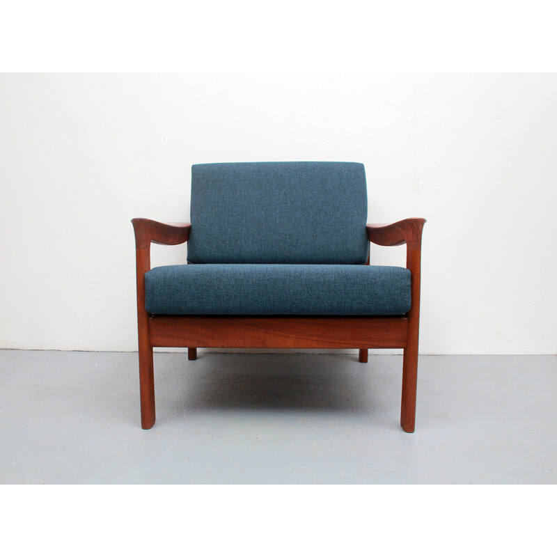 Vintage armchair teka by Arne Wahl Iversen for Komfort, Denmark 1960s