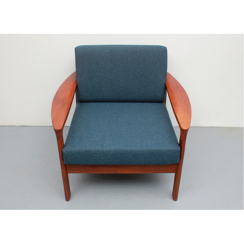 Vintage armchair teka by Arne Wahl Iversen for Komfort, Denmark 1960s
