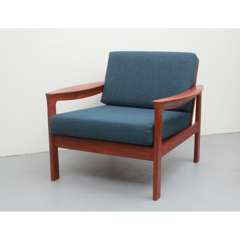 Fauteuil vintage teka par Arne Wahl Iversen pour Komfort, Danemark 1960