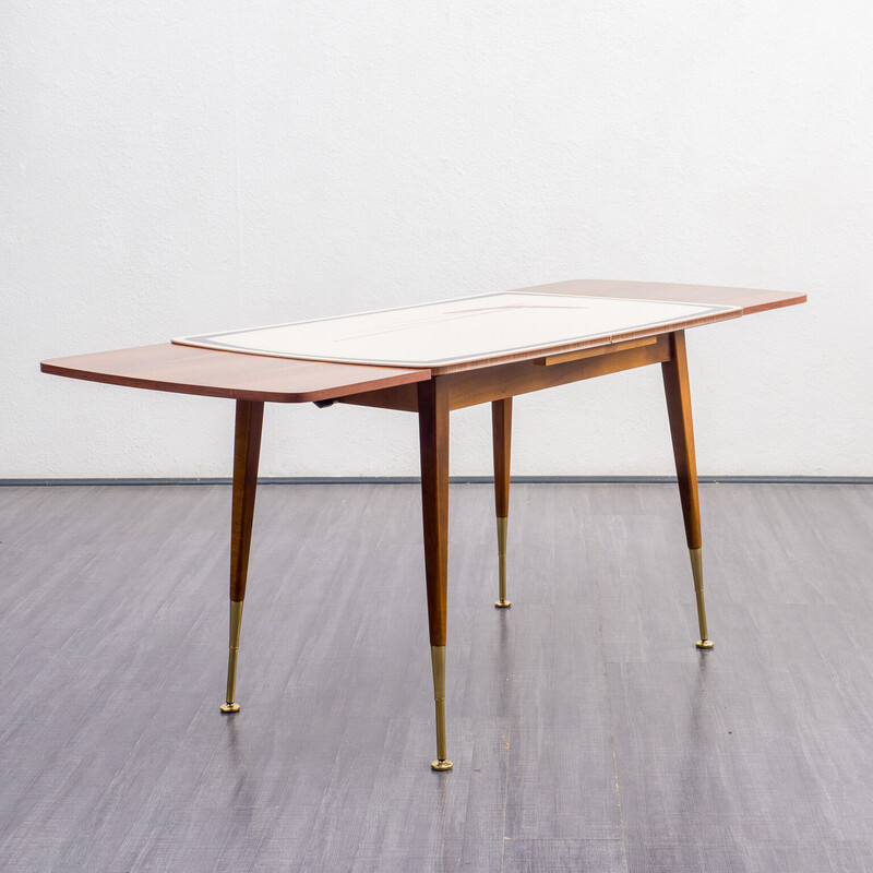 Vintage height adjustable and extendable dining table, 1950s