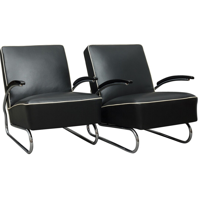 Pair of Bauhaus armchairs - 1930s