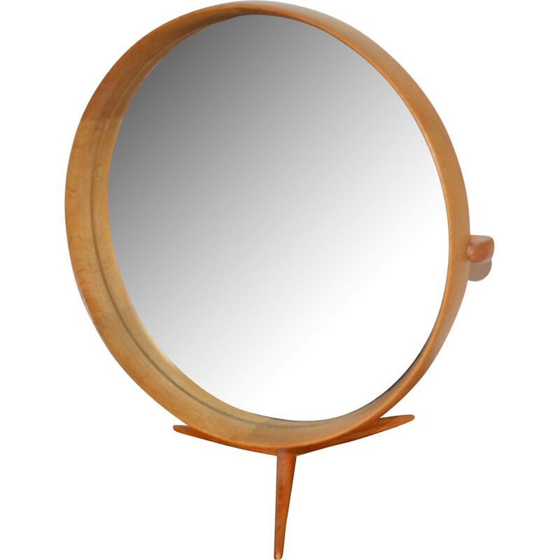 Wooden framed table mirror by Uno & Osten Kristiansson for Luxus - 1960s