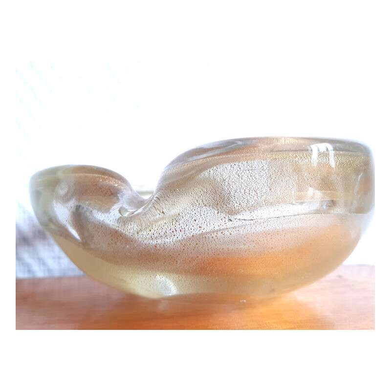 Vintage glass empty pocket by Alfredo Barbini, Italy 1960