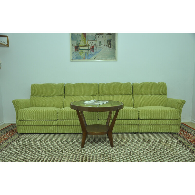 Modulares Vintage-Sofa aus grünem Samt, 1970