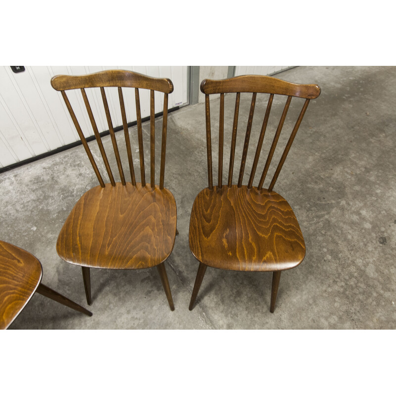 Set van 4 vintage Scandinavische Menuet stoelen van Baumann, 1980