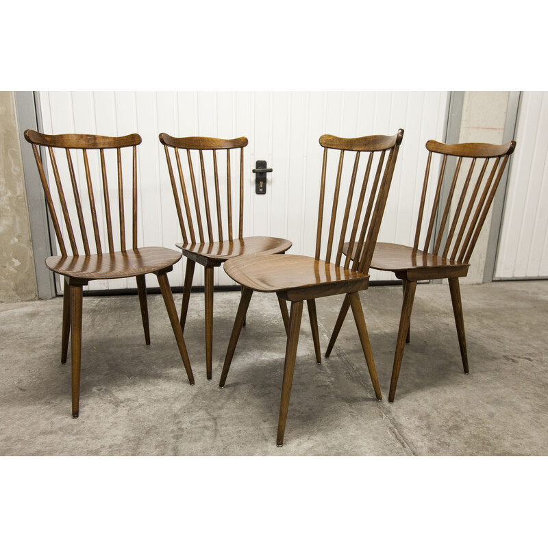 Set of 4 vintage Scandinavian chairs Menuet by Baumann, 1980s