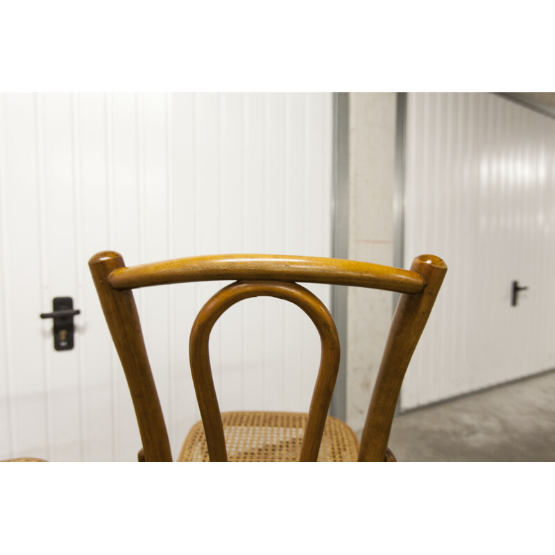 Paire de chaises bistrot vintage en hêtre courbé de Baumann, 1903-1930