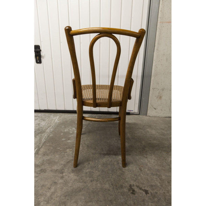 Pair of vintage bent beechwood bistro chairs by Baumann, 1903-1930