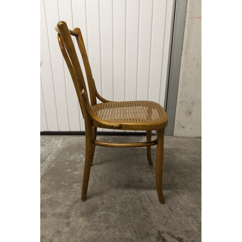 Paire de chaises bistrot vintage en hêtre courbé de Baumann, 1903-1930