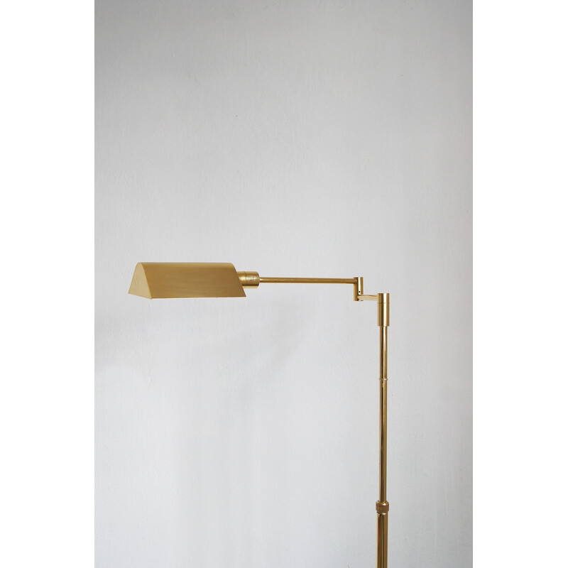 Vintage brass adjustable floor lamp, Italy