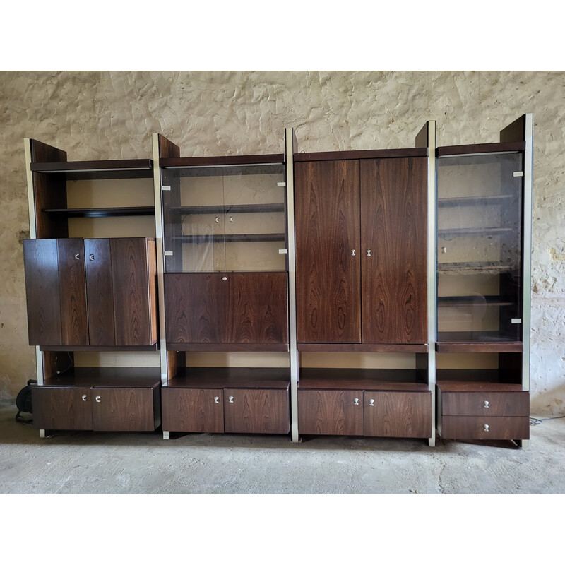 Vintage bookcase in rosewood by Michel Ducaroy for Ligne Roset, 1970