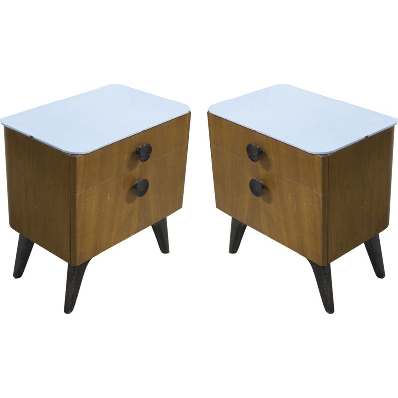 Pair of Czech night stands - 1930s 