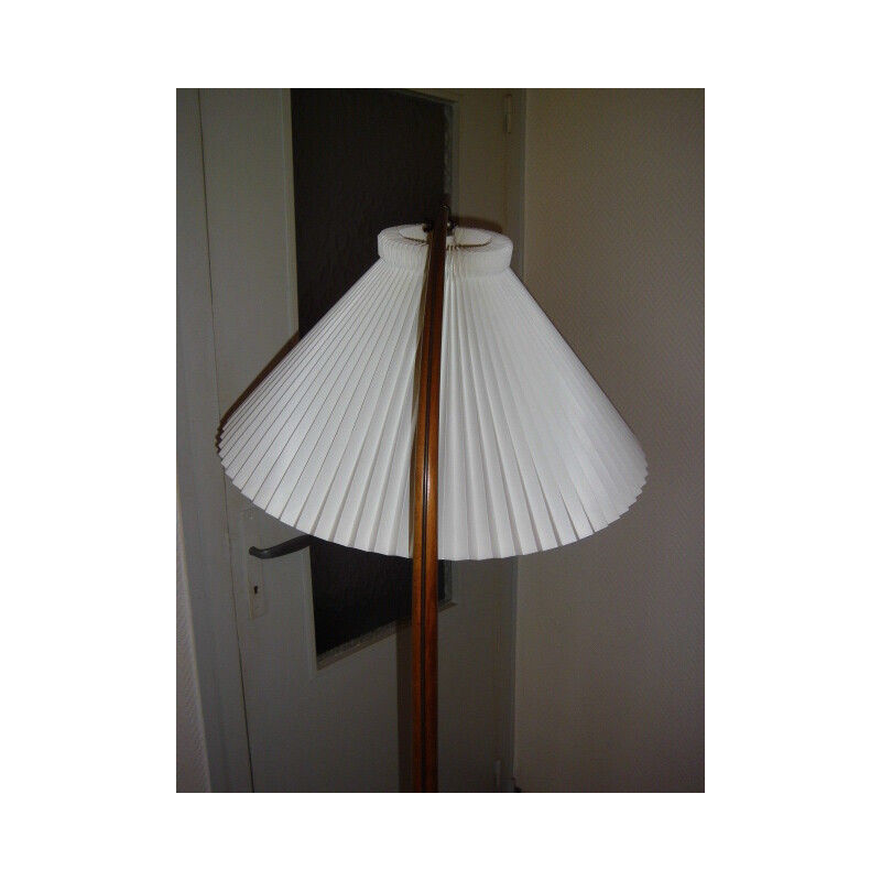 Vintage Bridge floor lamp in beech by Severin Hansen for Haslev Furniture