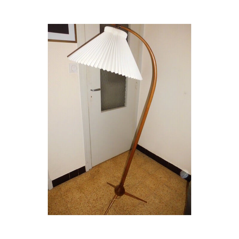 Lampadaire vintage Bridge en hêtre par Severin Hansen pour Haslev Furniture