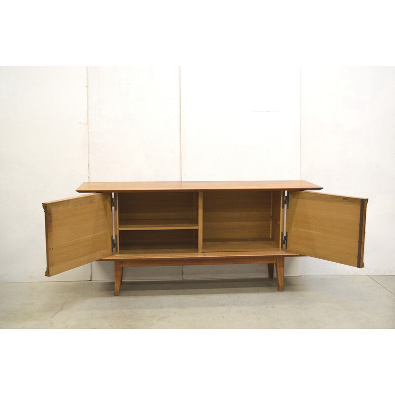 Vintage oak sideboard by Colette Gueden, France 1947