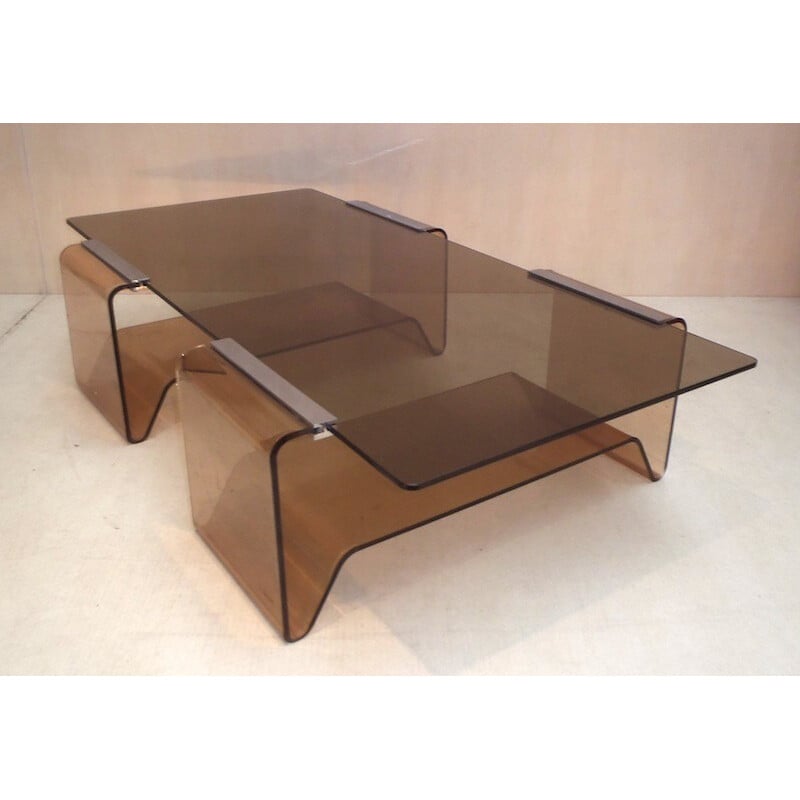 Coffee table in Altuglass, Michel DUMAS - 1970s