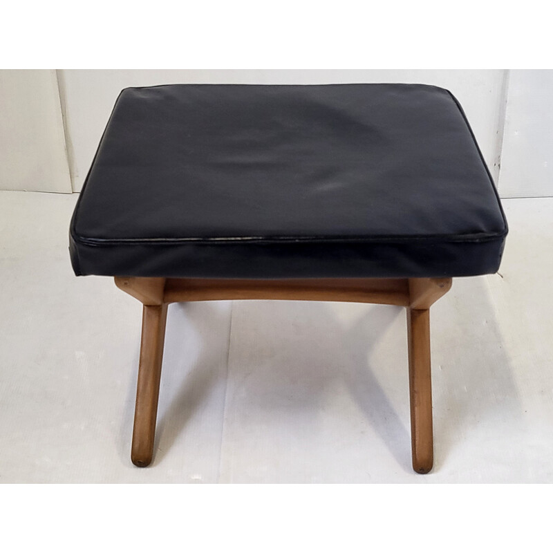 Tabouret scandinave vintage en teck, 1960