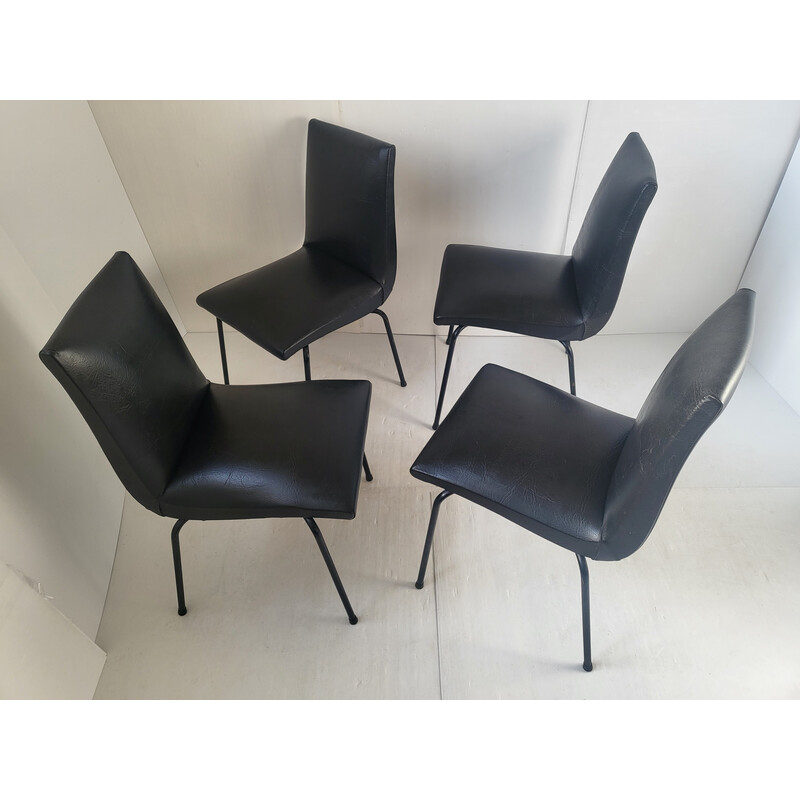 Set van 4 vintage Meurop stoelen van Pierre Guariche, 1960