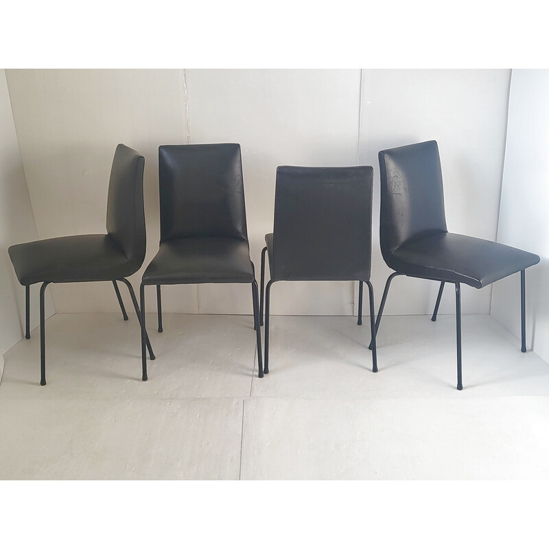 Set of 4 vintage Meurop chairs by Pierre Guariche, 1960