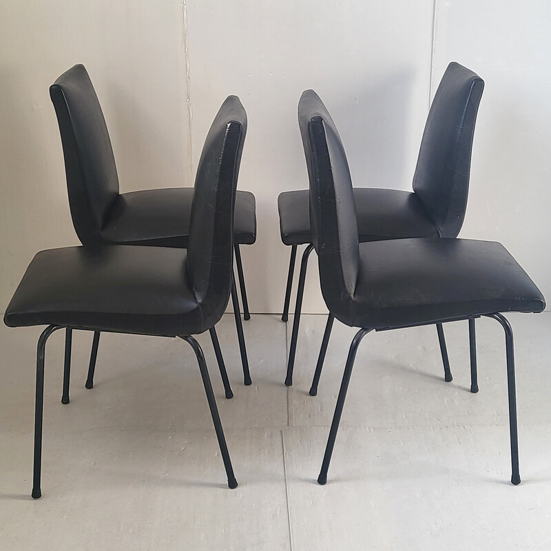 Set van 4 vintage Meurop stoelen van Pierre Guariche, 1960