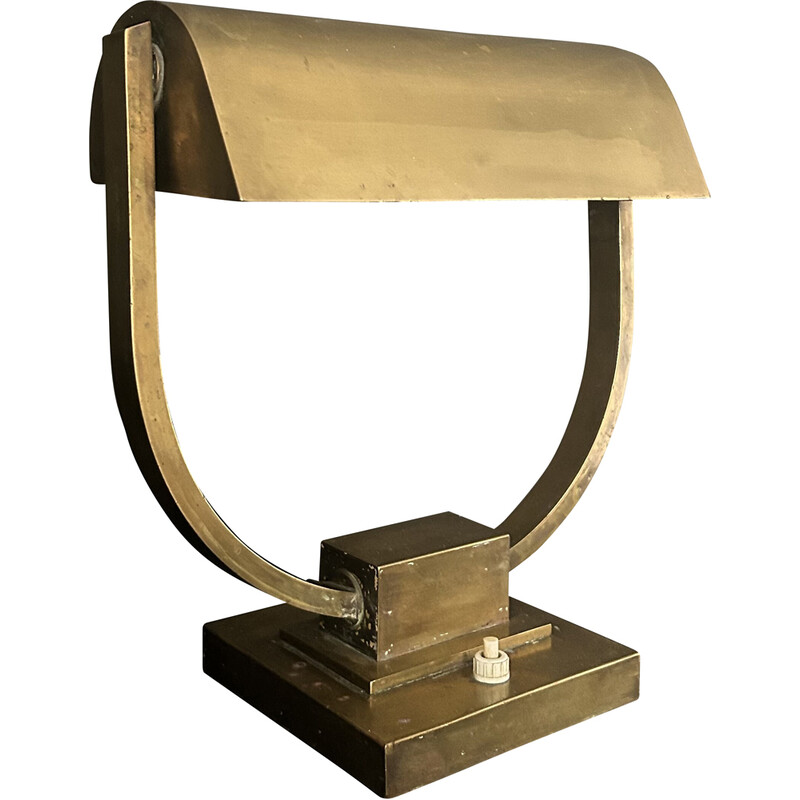 Vintage lamp in solid brass, France 1930
