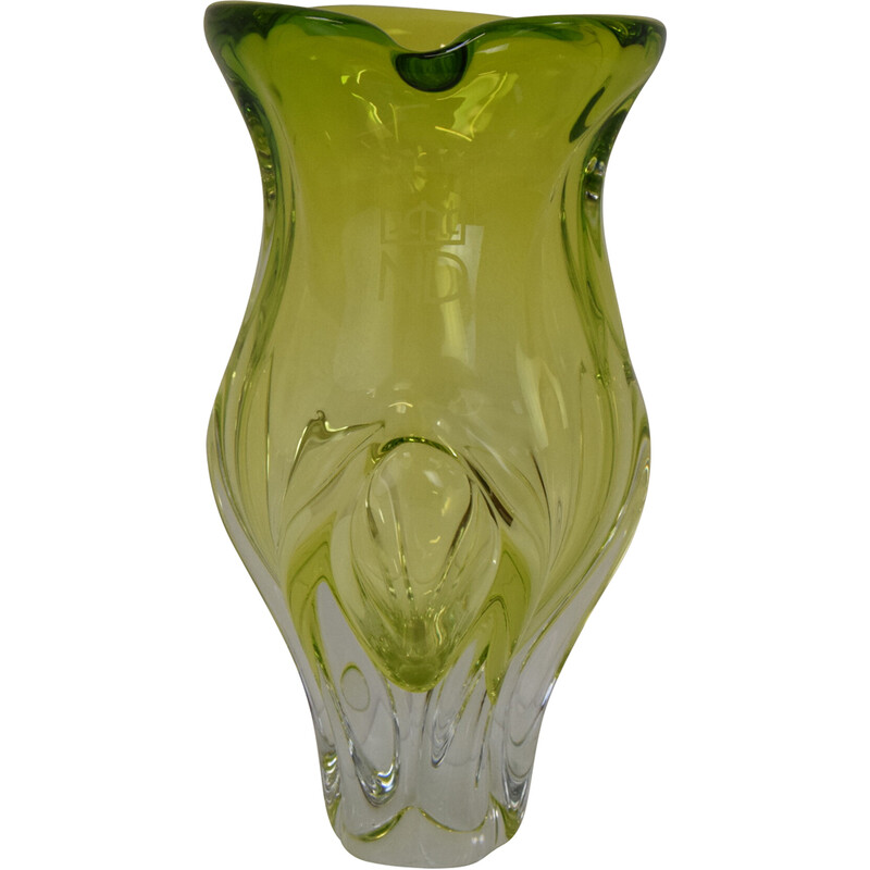 Vintage Art glass vase by Josef Hospodka, Czechoslovakia 1960s