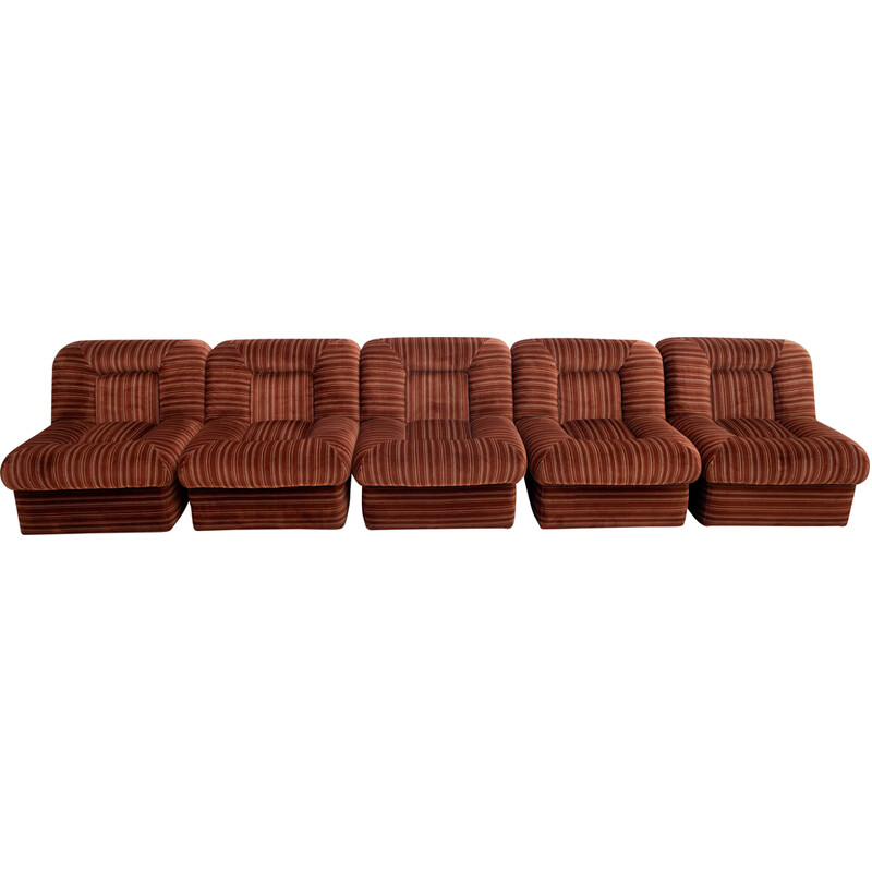 Vintage Italian velvet living room set, 1970s