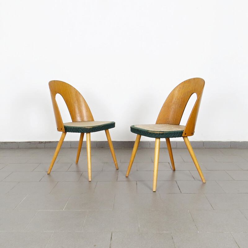 Set of 5 vintage dining chairs by Antonín Šuman for Tatra Nábytok