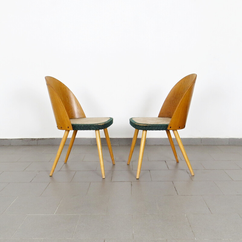 Set of 5 vintage dining chairs by Antonín Šuman for Tatra Nábytok