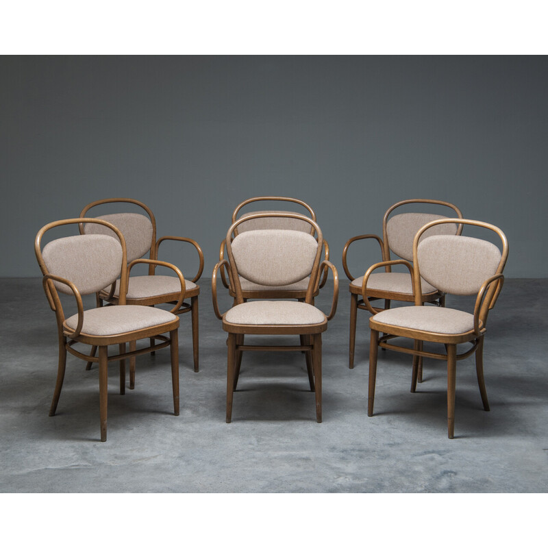 Set of 6 vintage chairs '215Pf' by Michael Thonet, Germany 1950