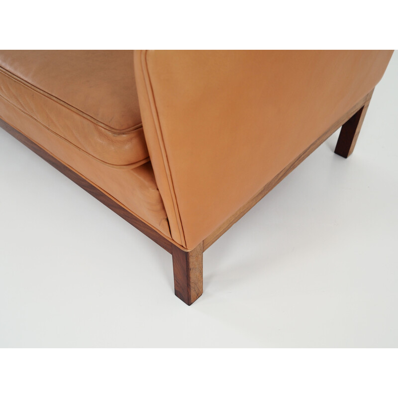 Zweisitziges Sofa aus Leder, 1970er Jahre