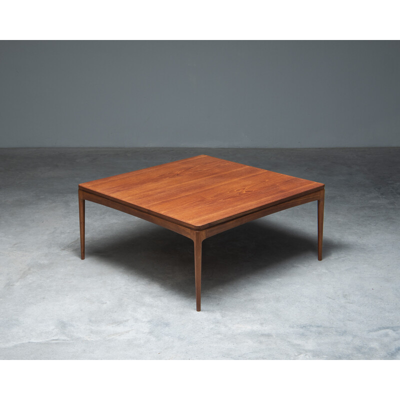 Vintage teak coffee table by Ole Wanscher for Aj Iversen, Denmark 1960