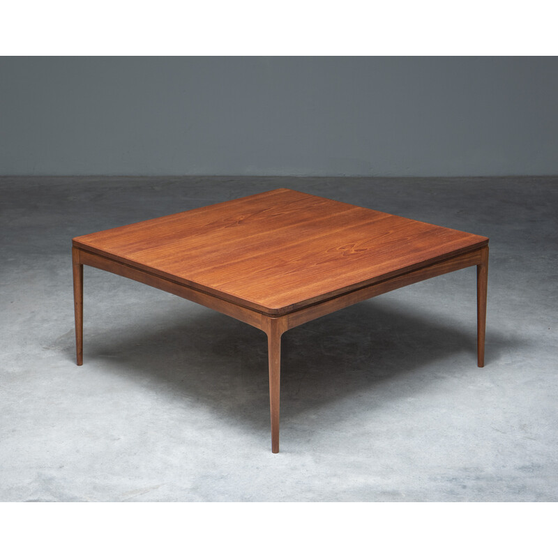 Vintage teak coffee table by Ole Wanscher for Aj Iversen, Denmark 1960