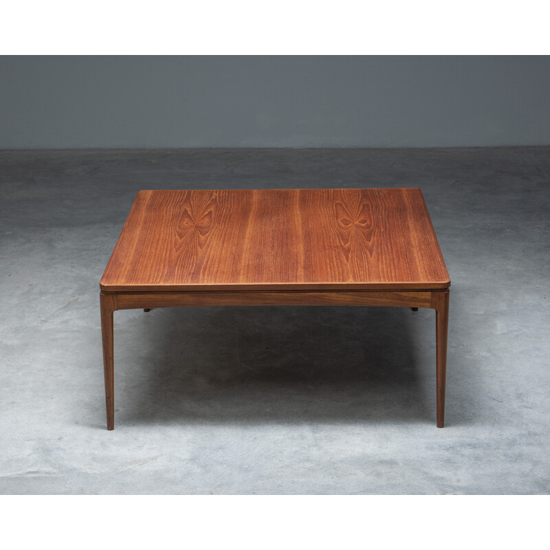 Vintage teak coffee table by Ole Wanscher for Aj Iversen, Denmark 1960