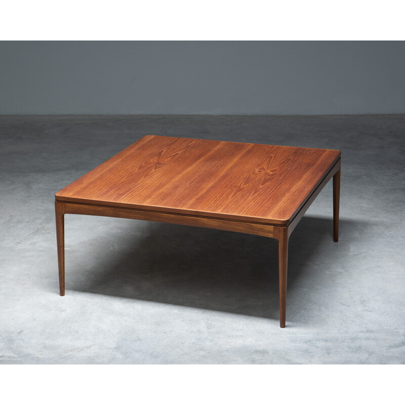 Mesa de café Vintage de teca de Ole Wanscher para Aj Iversen, Dinamarca 1960