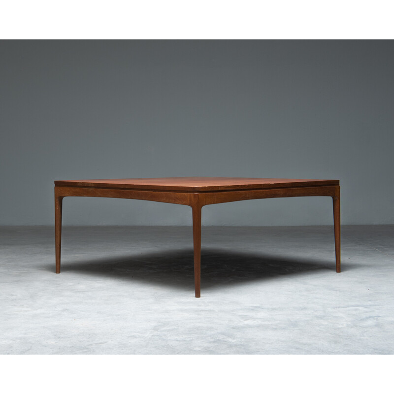 Vintage teak coffee table by Ole Wanscher for Aj Iversen, Denmark 1960