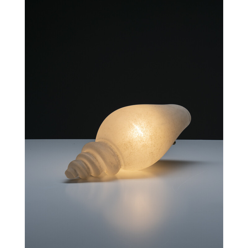 Lampe vintage en forme d'une coquille par A. Seguso, Italie 1950