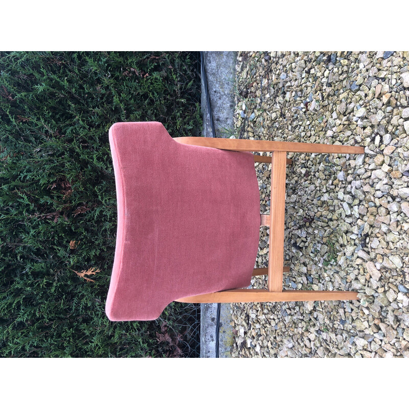 Vintage wooden armchair by Roger Landault, 1950