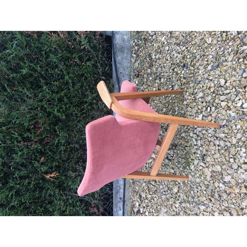 Vintage wooden armchair by Roger Landault, 1950