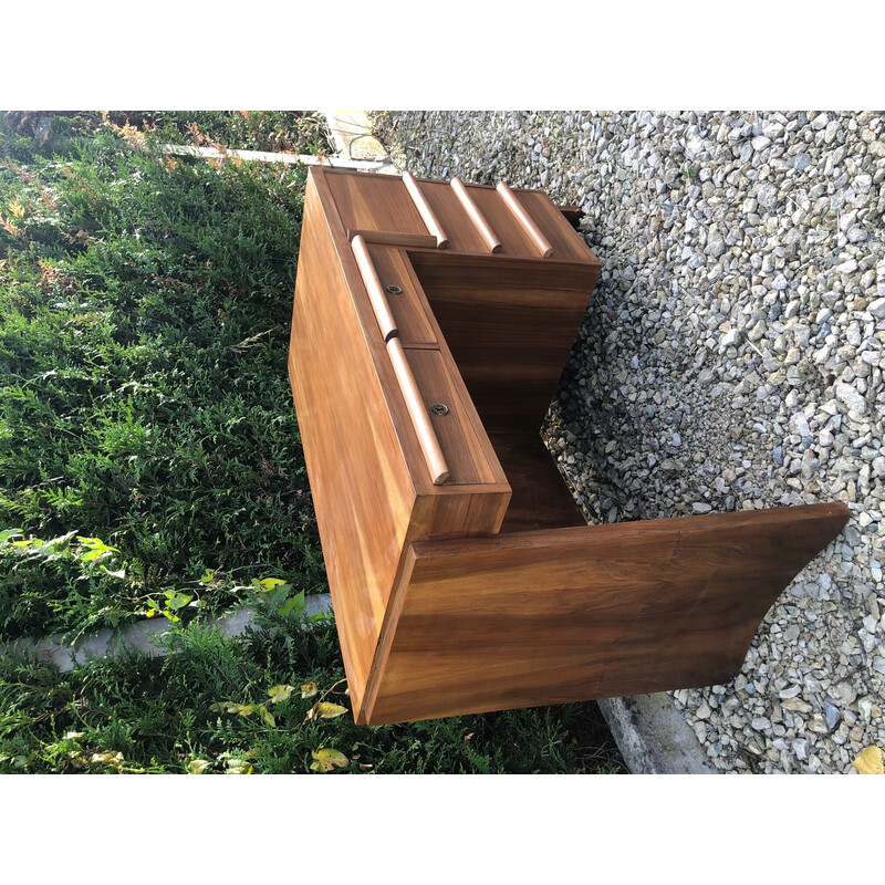 Vintage modernist teak desk, 1950